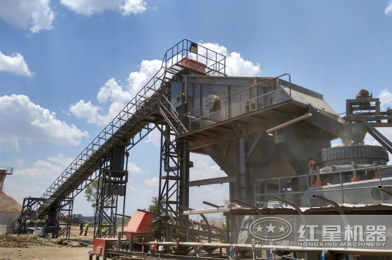 山皮石破碎、制沙生產(chǎn)作業(yè)現(xiàn)場(chǎng)